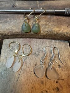 earrings sea glass