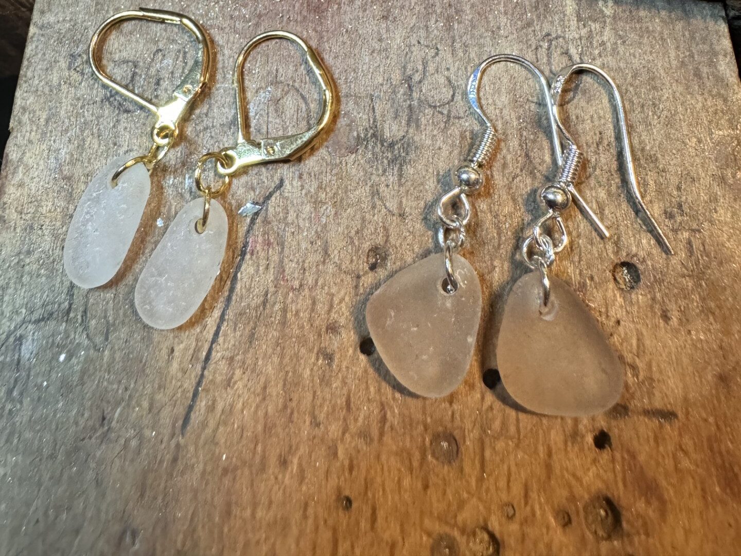 earrings sea glass